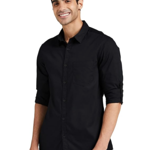 Amazon Brand - Symbol Men's Cotton Shirt | Casual | Plain | Full Sleeve | Summer - Regular Fit (Available in Plus Sizes)