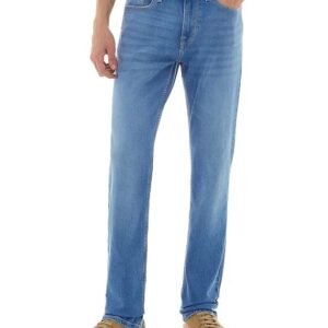 Flying Machine Men's Slim Straight Fit Jeans| Solid | Mid Rise | Stretchable | Jeans for Man